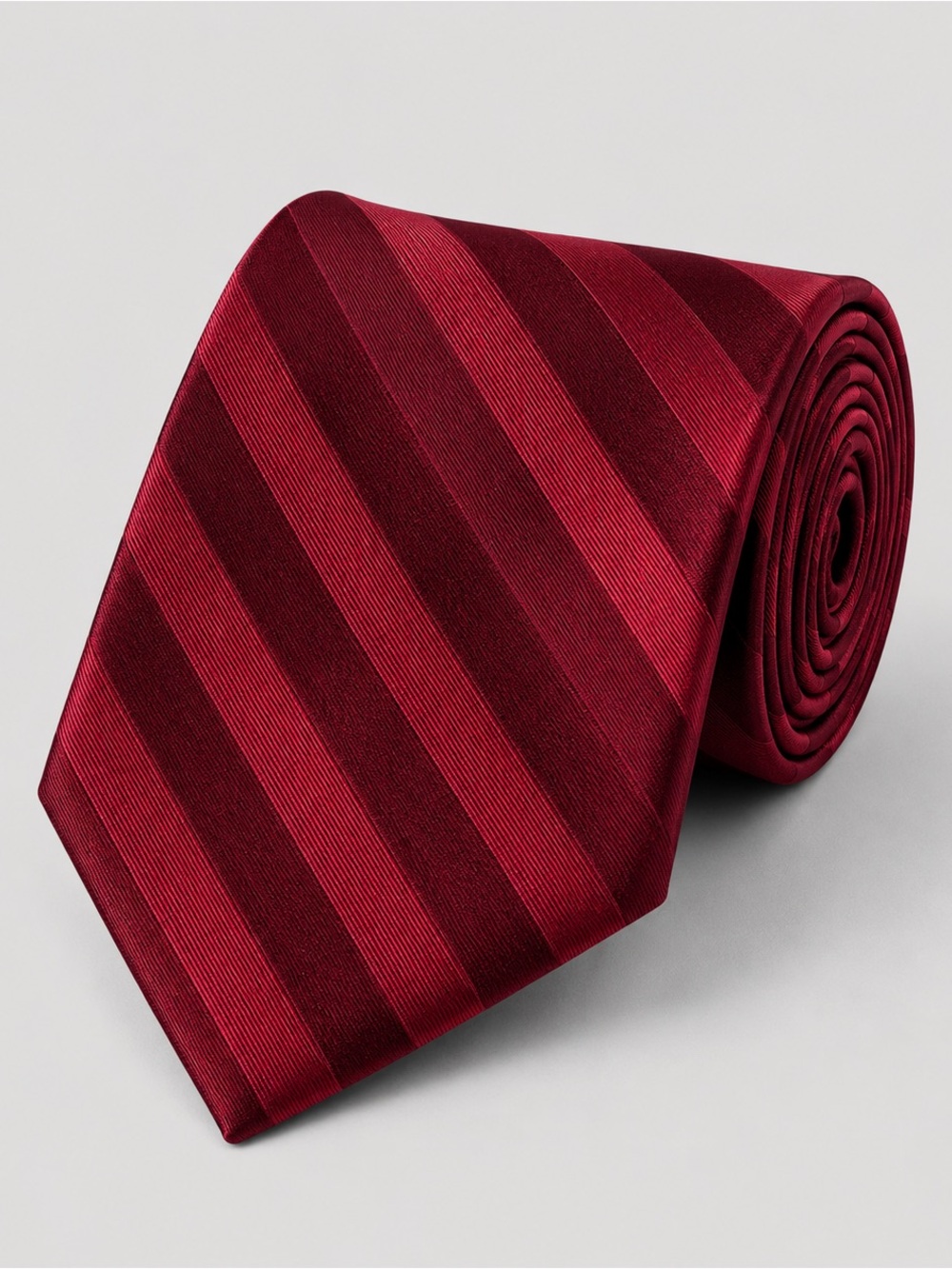 Croft & Barrow Mens Silk Tie Red‎ Striped Quiet Luxury Old Money Retro Preppy